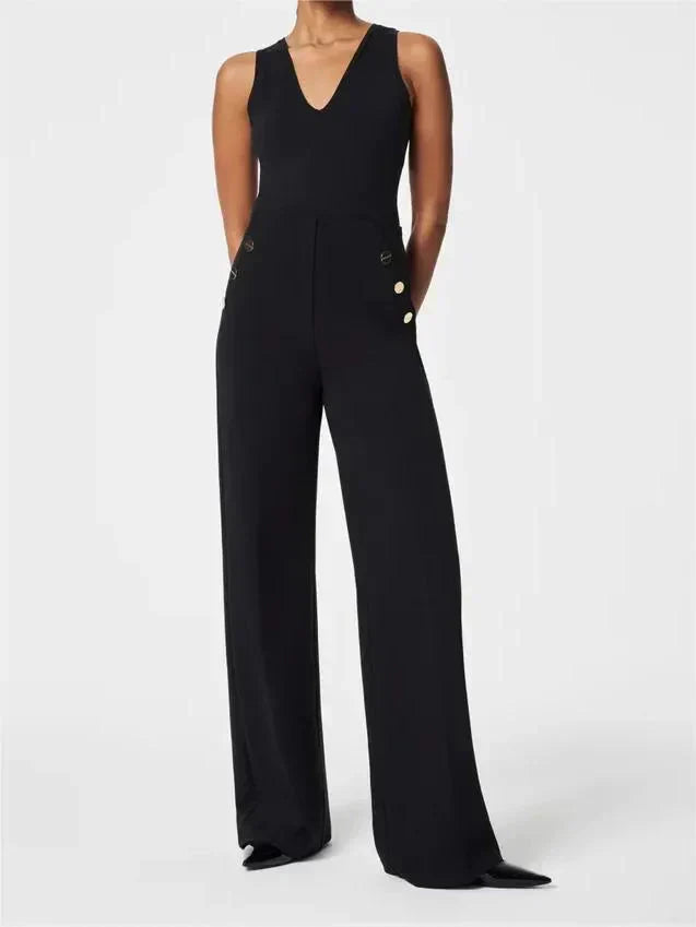 🔥 NIEUW! 50% KORTING 💕 Dames Broek met Wijde Pijpen – Buikondersteuning & Stijlvolle Knopen ✨ Perfect voor Werk, Uitgaan & Dagelijks Gebruik