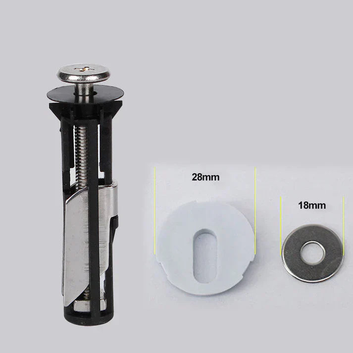 🔥 Koop 1, Krijg 1 Gratis ! ✨ Versterkte Bevestigingsset voor Toiletbril - Roestvrij Staal, Universele Maat, Eenvoudige Montage zonder Schroevendraaier 🔧🚽