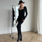 🤩 Nieuwe Producten - 50% KORTING 💖 Slim Fit Lange Mouw Rits Jumpsuit