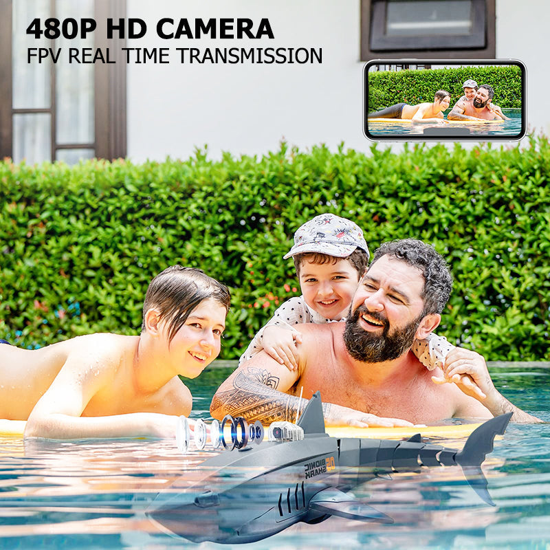 🎉Uitverkoop 2026🛒Draadloze Onderwater Haai Drone met Camera - 2.4G Besturing