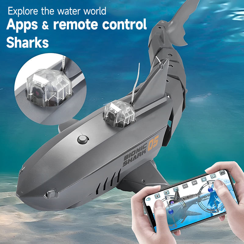 🎉Uitverkoop 2026🛒Draadloze Onderwater Haai Drone met Camera - 2.4G Besturing