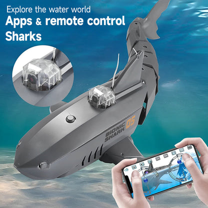 🎉Uitverkoop 2026🛒Draadloze Onderwater Haai Drone met Camera - 2.4G Besturing