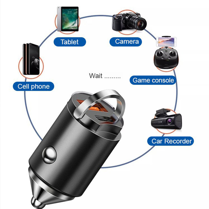 🚗🚗Veilig snel opladen onderweg⚡⚡Autolader met 30 W en meerdere beveiligingscircuits