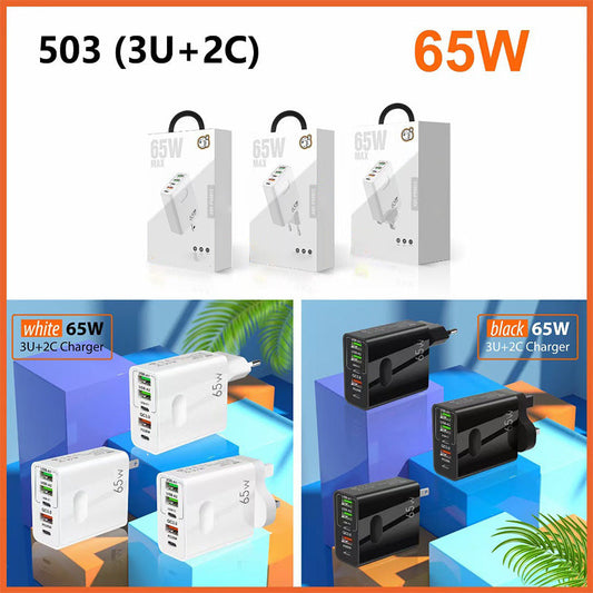 65W Super Snelle Lader - Ontgrendel Volledige Snelheid voor Uw 3-in-1 Kabel