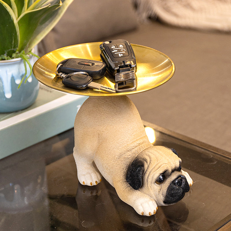 [Creatieve Geschenken] Hars Hond Standbeeld Lade Opberg Sleutelhouder Decoratie