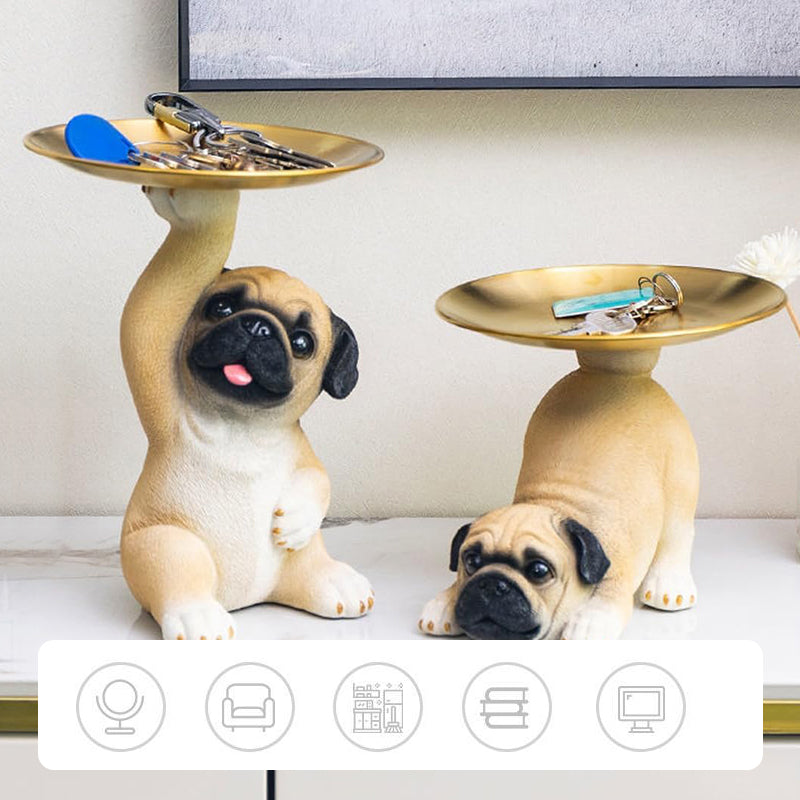 [Creatieve Geschenken] Hars Hond Standbeeld Lade Opberg Sleutelhouder Decoratie