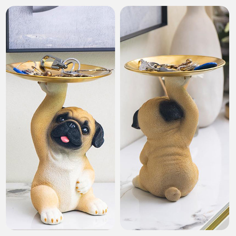 [Creatieve Geschenken] Hars Hond Standbeeld Lade Opberg Sleutelhouder Decoratie