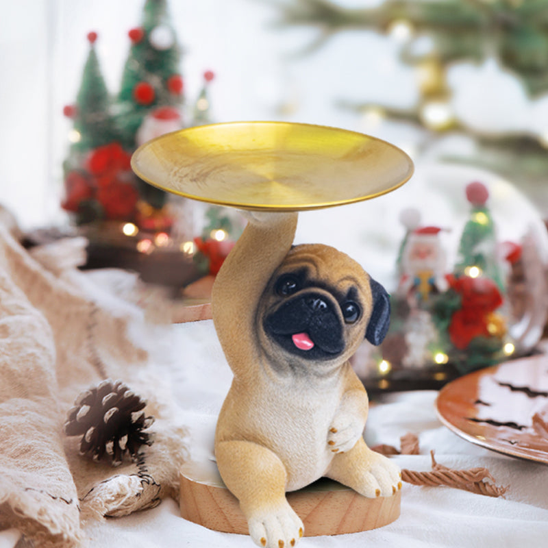 [Creatieve Geschenken] Hars Hond Standbeeld Lade Opberg Sleutelhouder Decoratie