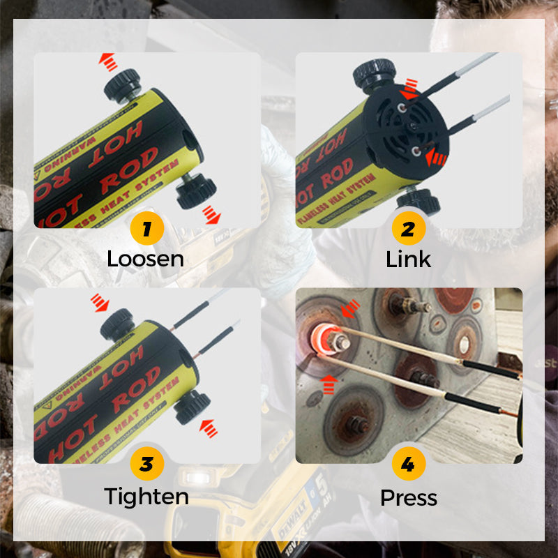 Magnetische inductieverwarmingsset - 1100W inductieverwarmingsboutverwijderingsgereedschap