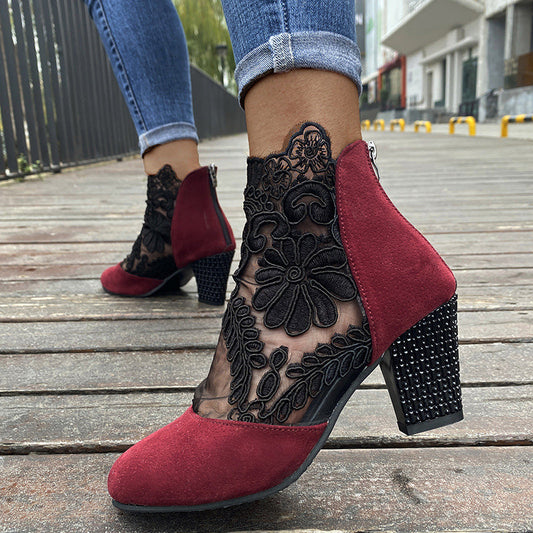 👢 50% KORTING – Dames Elegante Zomerse Kanten Hoge Hakken | Vrouwelijk, Licht & Perfect Voor Lente/Zomer