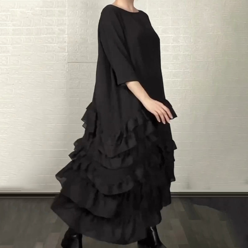 Oversized Gelaagde Jurk met Ruches 💃 Luchtig & Zwierig voor Elke Gelegenheid | Tijdelijk 50% KORTING ✨