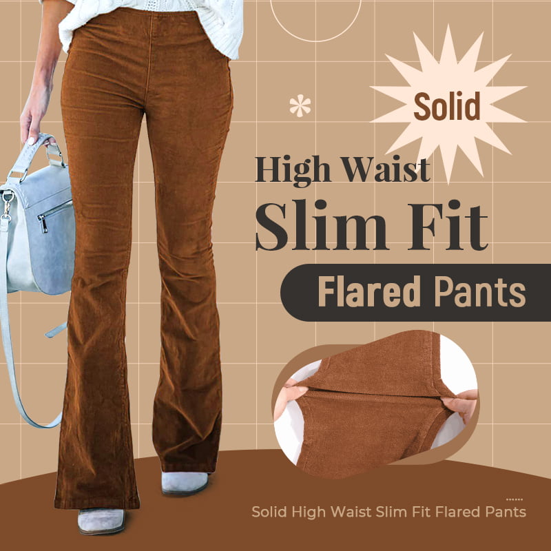 🔥✨Hoge taille, slanke microcorduroy lounge broek met elastische tailleband