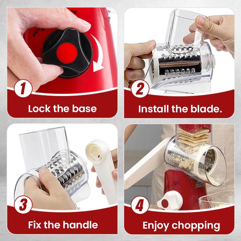 Multifunctionele Handmatige Draai Rasp & Snijder