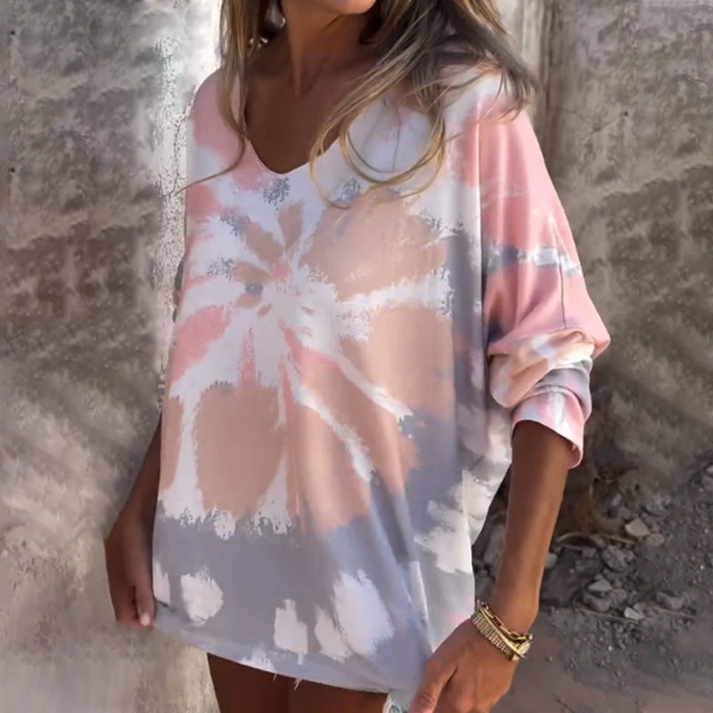 🌤️Comfortabele casual top met V-hals voor dames