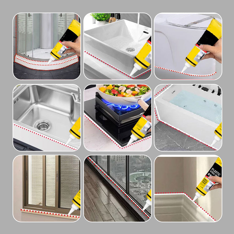 🛠️ ✨Multifunctionele waterdichte witte kit met schraper