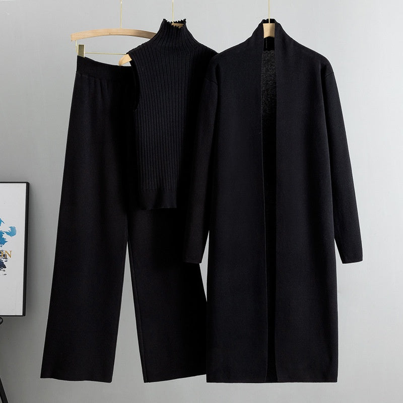 🔥 49% KORTING ✨ Dames 3-Delige Herfst Set – Mouwloos Vest, Cardigan & Broek voor Comfortabele Elegantie 🍂