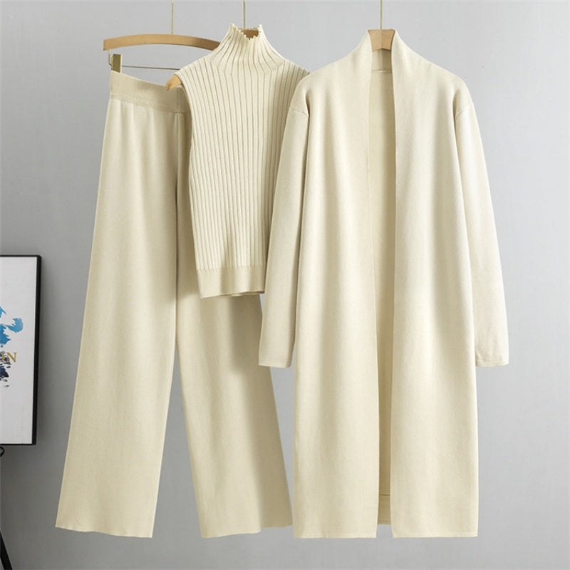 🔥 49% KORTING ✨ Dames 3-Delige Herfst Set – Mouwloos Vest, Cardigan & Broek voor Comfortabele Elegantie 🍂