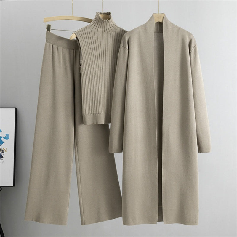 🔥 49% KORTING ✨ Dames 3-Delige Herfst Set – Mouwloos Vest, Cardigan & Broek voor Comfortabele Elegantie 🍂