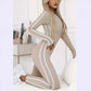 Dames Sportief Jumpsuit met Ritssluiting en Lange Mouwen