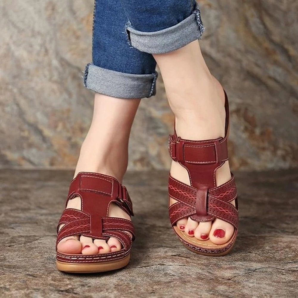 🎁Easter Hot Sale 50% korting💥 Premium lederen sandalen voor vrouwen