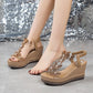 Glitter Vlinder Versierde Open Teen Sandalen