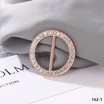 Fashion Silk Scarf  Brooch Buckle