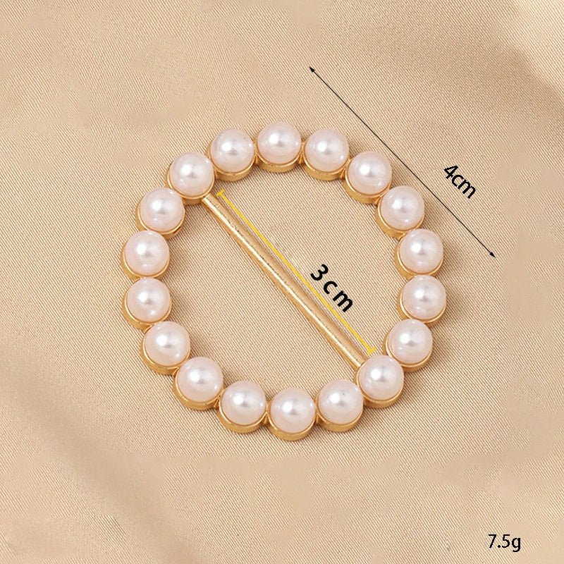 Fashion Silk Scarf  Brooch Buckle