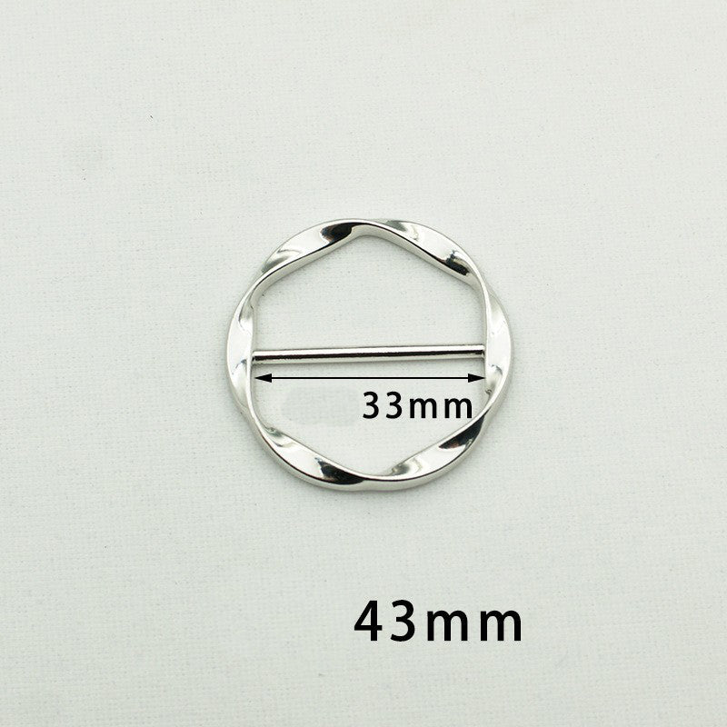 Fashion Silk Scarf  Brooch Buckle