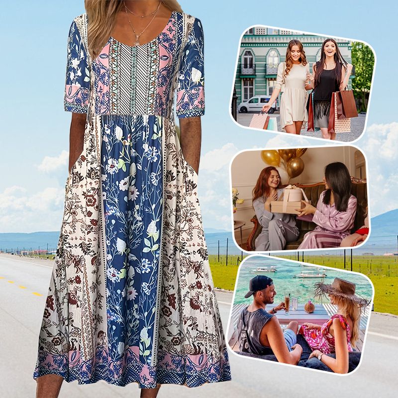 🔥49% UIT🌸✨ Elegante bohemien jurk voor vrouwen