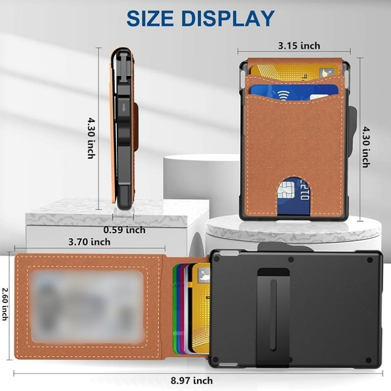 Slanke portemonnee creditcardhouder met geldclip