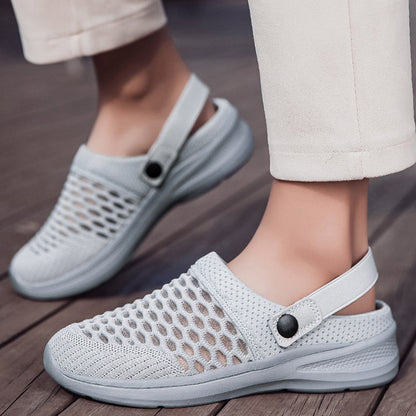 Mode Mesh Ademende Half Slip-On Sandalen