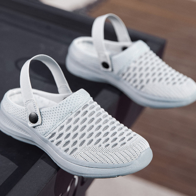 Mode Mesh Ademende Half Slip-On Sandalen