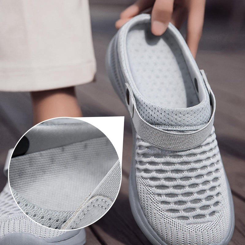 Mode Mesh Ademende Half Slip-On Sandalen