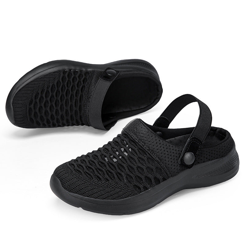 Mode Mesh Ademende Half Slip-On Sandalen