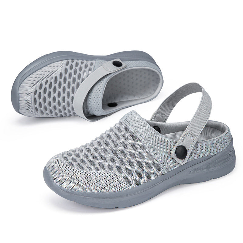 Mode Mesh Ademende Half Slip-On Sandalen