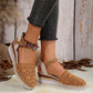 Dames Gesloten Teen Gehaakte Sleehak Sandalen