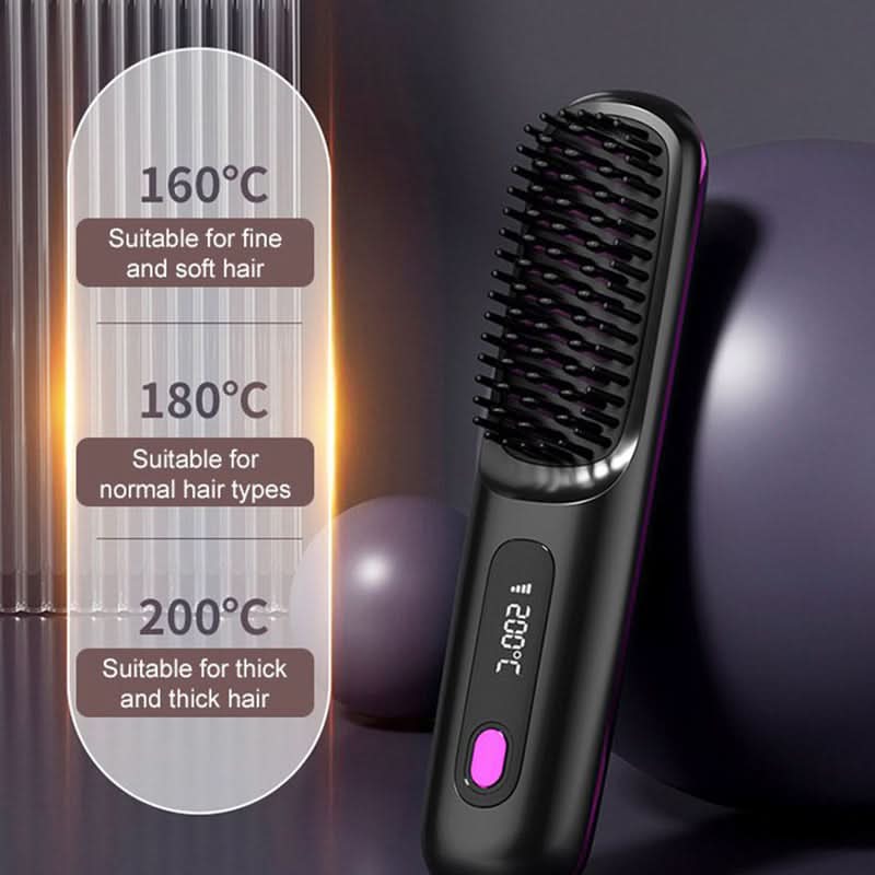 🔥 NU 50% KORTING! Draadloze Keramische Verwarmingskam – Zijdezacht Haar in Minuten! 💁‍♀️