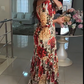 🌸Speciale prijs🌸Women's V-neck print dress