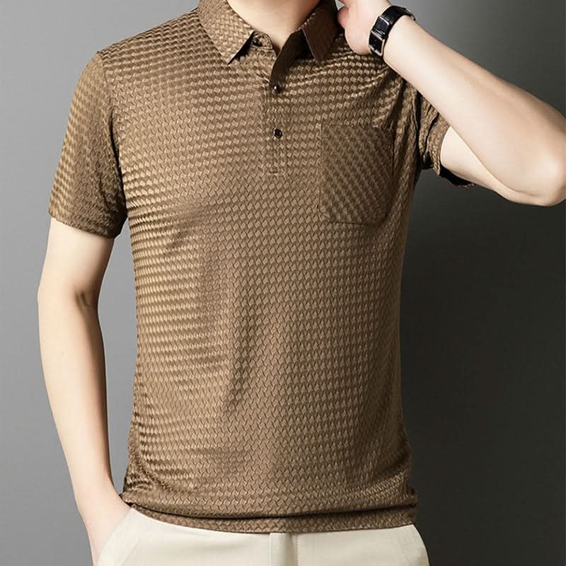🔥Heren overhemd met korte mouwen en textuur🌬️ Comfortabel en ademend, stijlvolle textuur, perfect voor zaken en casual dragen!