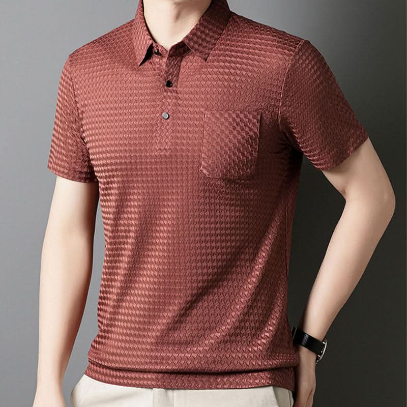 🔥Heren overhemd met korte mouwen en textuur🌬️ Comfortabel en ademend, stijlvolle textuur, perfect voor zaken en casual dragen!