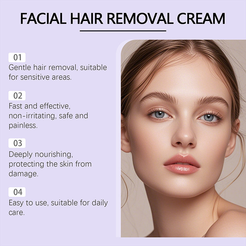 🔥Zachte en pijnloze crème voor het verwijderen van gezichtshaar
