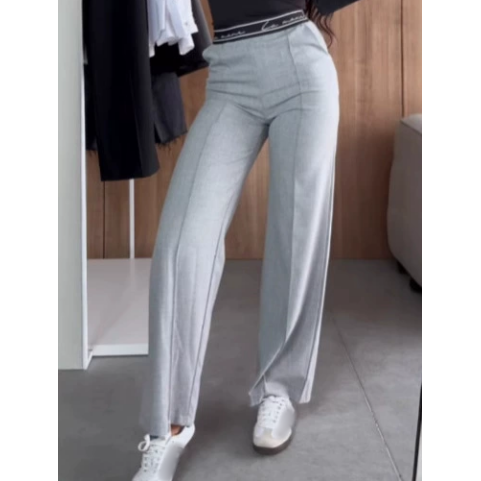 Effen gedrapeerde broek voor dames