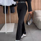 Effen gedrapeerde broek voor dames