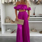 Dames Sexy Effen Kleur Top Wijde Benen Broek Tweedelige Set