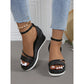 Glanzende Sleehak Sandalen met Plateauzool voor Dames