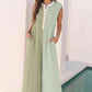 Casual jumpsuit voor dames met wijde pijpen en colour block-patroon