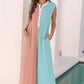 Casual jumpsuit voor dames met wijde pijpen en colour block-patroon
