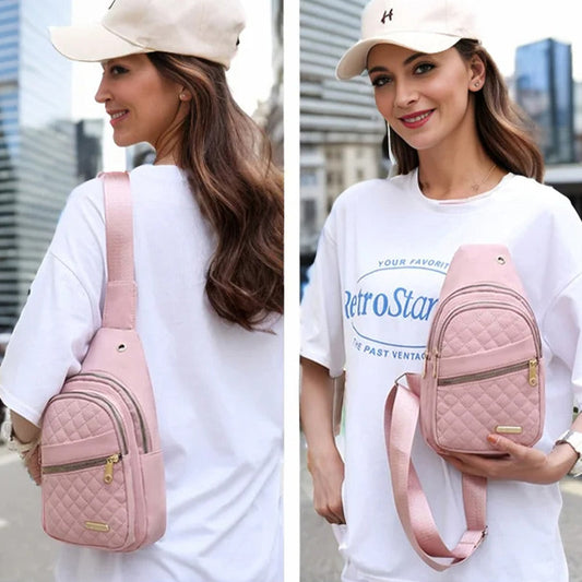 🏆️Anti-diefstal borduurwerk effen kleur crossbody tas voor dagelijks reizen