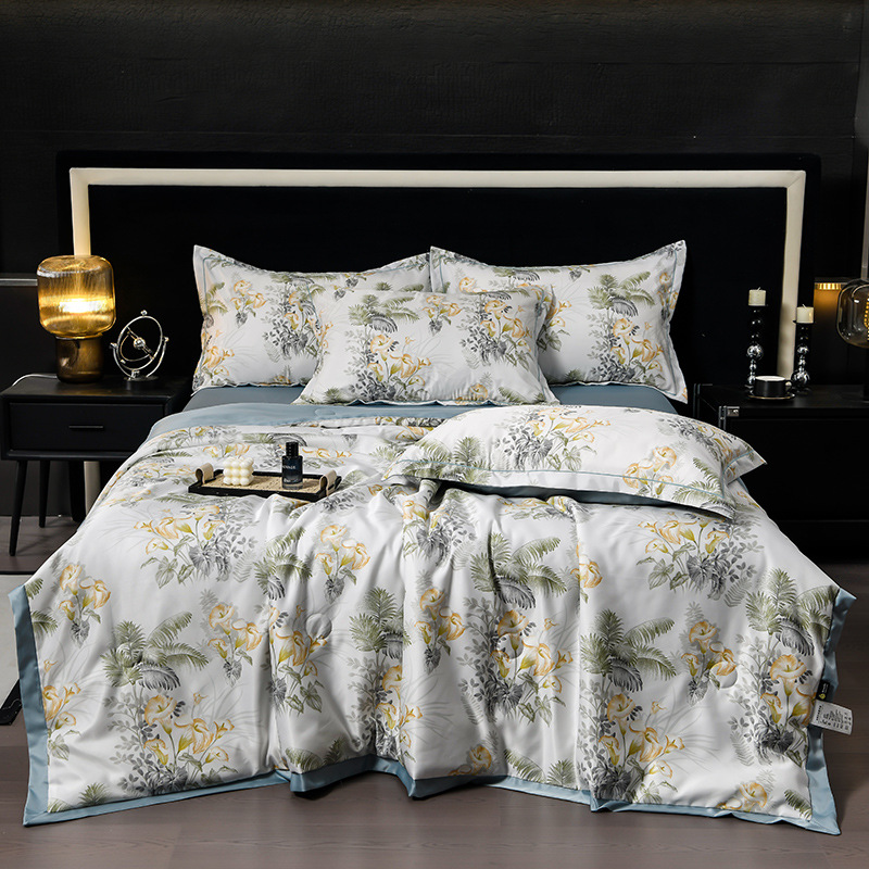💥Bestseller 2025🌸Machinewasbare en ademende 4-delige beddengoedset met bloemenmotief voor alle seizoenen⏰Tijdelijke speciale aanbieding!