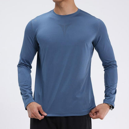 Casual T-shirt met lange mouwen en sneldrogend sportief T-shirt voor heren